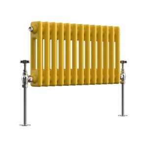 Bern 300 x 605mm Zinc Yellow Double Column Horizontal Traditional Radiator