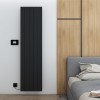 Carisa Boreas M 1800 x 462mm Black Designer Aluminium Electric Radiator