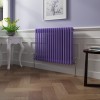 Bern 600 x 830mm Elegant Purple Double Column Horizontal Traditional Radiator