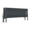 Bern 300 x 1010mm Traditional Anthracite Horizontal Four Column Radiator