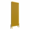 Bern 1500 x 560mm Zinc Yellow Four Column Vertical Traditional Radiator