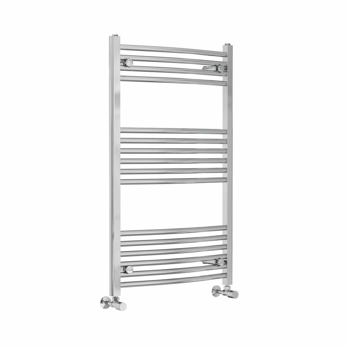 Fjord 1000 x 600mm Curved Chrome Heated Towel Rail