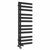 Kongsberg 1200 x 450mm Dual Fuel Black Thermostatic Touch Control Wifi Electric Heated Towel Rail