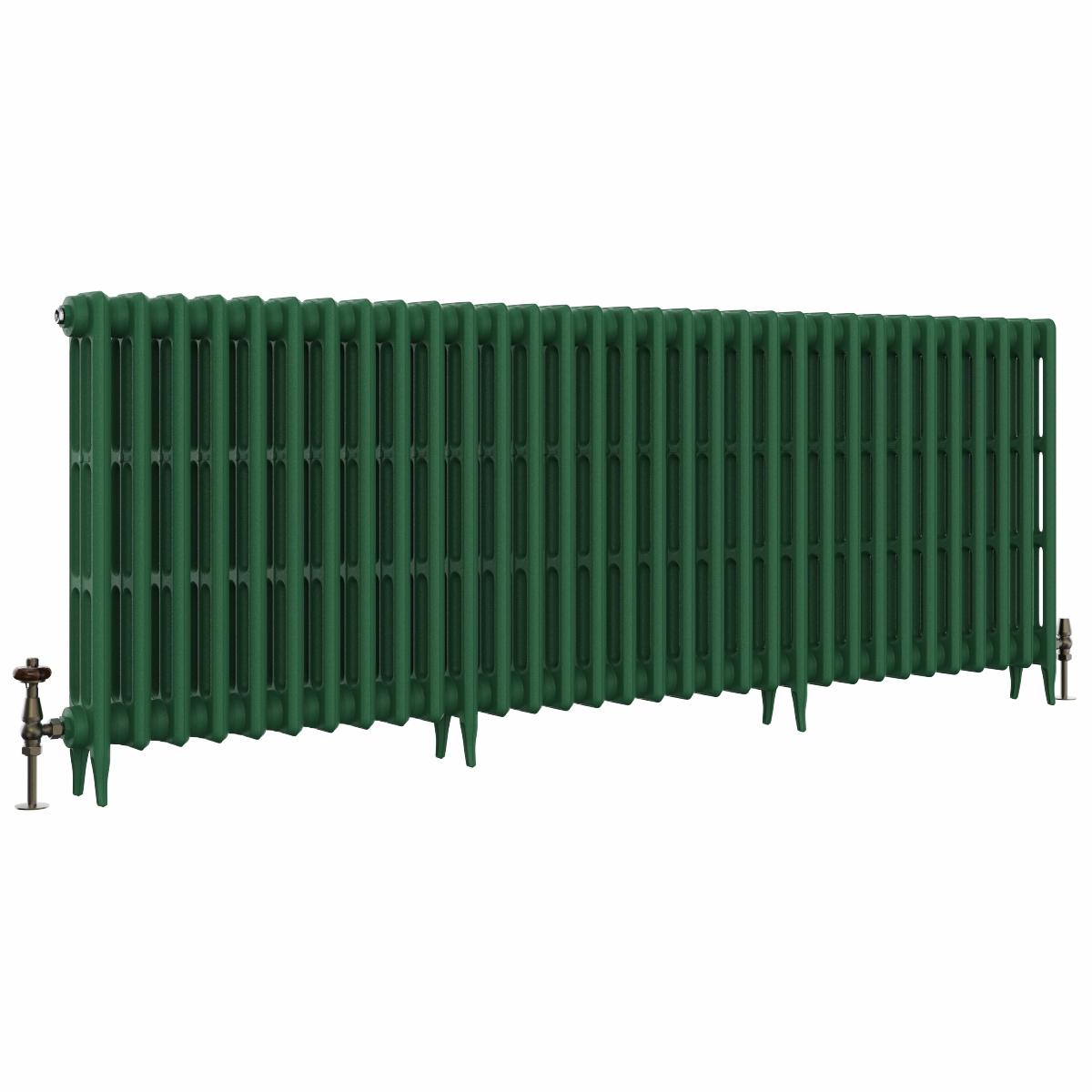 Classic  745 x 2018mm Farrow & Ball Duck Green Triple Column Cast Iron Radiator - 32 Sections