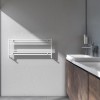Carisa Fame H 400 x 1000mm White Designer Aluminium Towel Rail