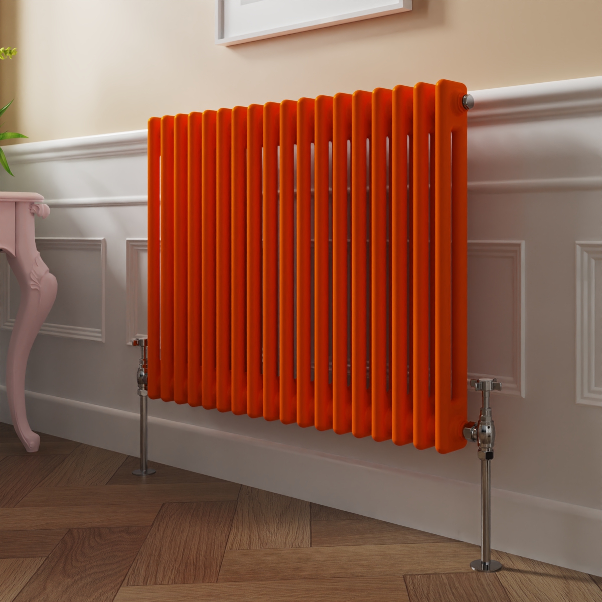 Bern 600 x 830mm Bright Orange Double Horizontal Column Radiator