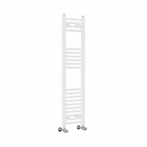 Bergen 1200 x 300mm Straight White Heated Towel Rail