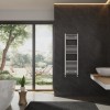 Bergen 1200 x 400mm Straight White Heated Towel Rail