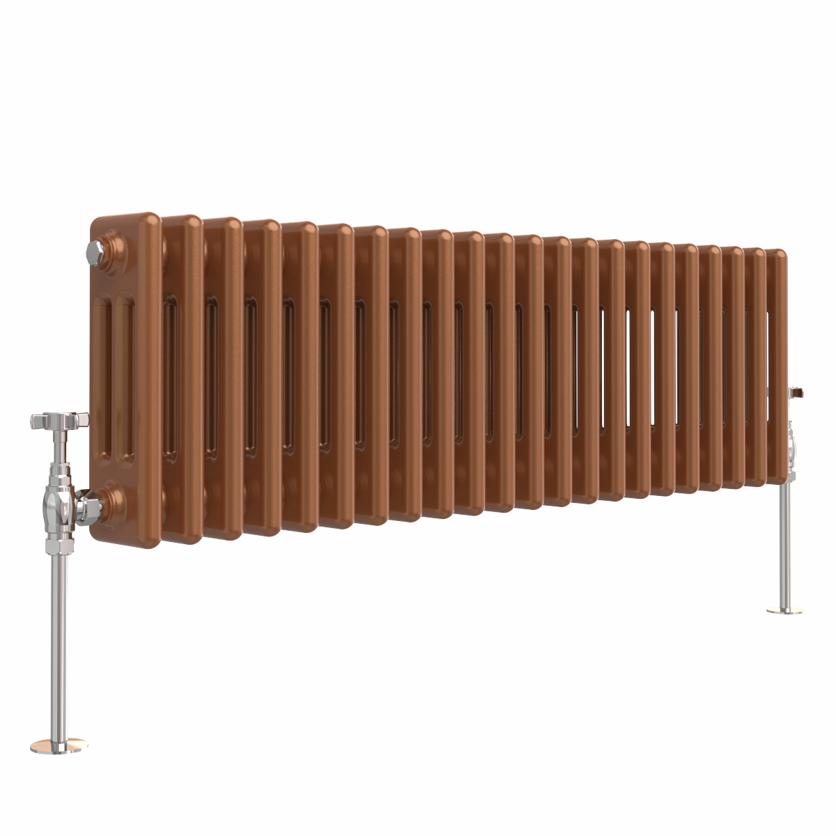 Bern 300 x 1010mm Metallic Bronze Triple Horizontal Column Radiator