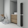 Carisa Nixie Bath 1800 x 205mm Black Designer Aluminium Radiator