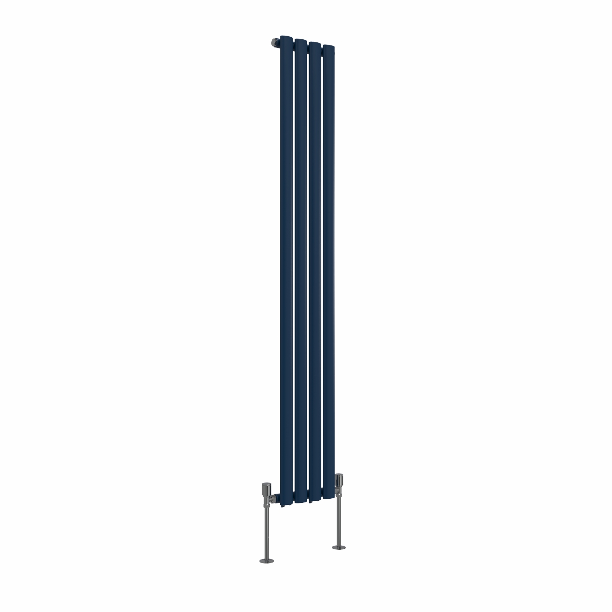 Norden - Sapphire Blue Oval Column Vertical Designer Radiator - Choice of Size