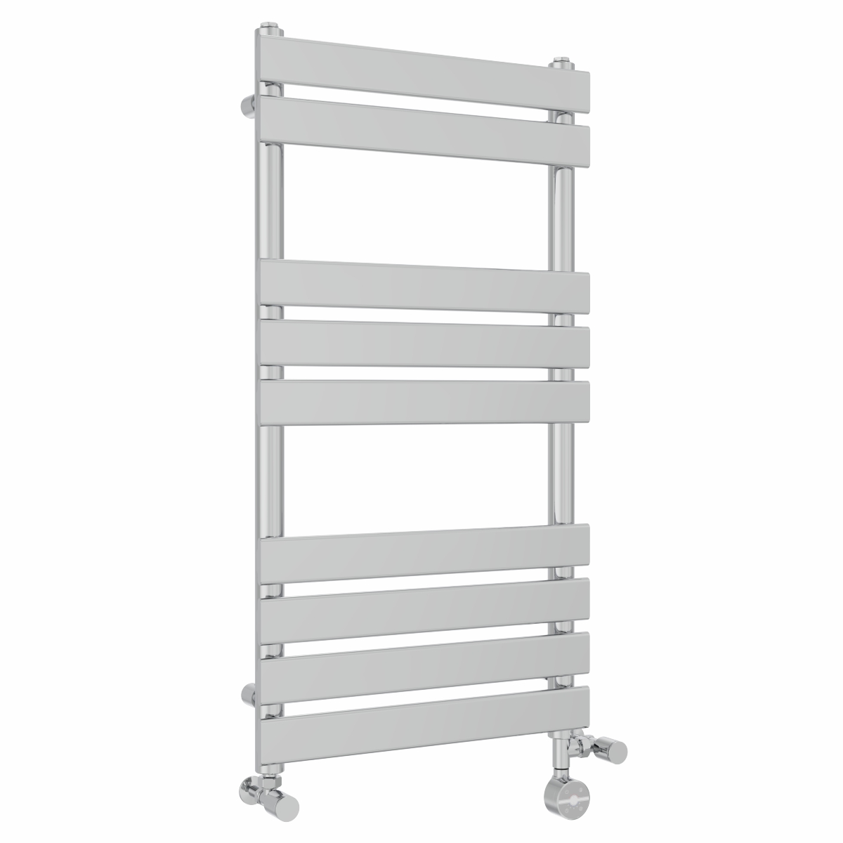 Juva 950 x 500mm Dual Fuel Chrome Flat Panel Thermostatic Touch Control Electric Heated Towel Rail