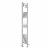 Bergen 1600 x 300mm Dual Fuel Straight Chrome Thermostatic Electric Heated Towel Rail