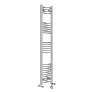 Bergen 1600 x 300mm Dual Fuel Straight Chrome Thermostatic Electric Heated Towel Rail