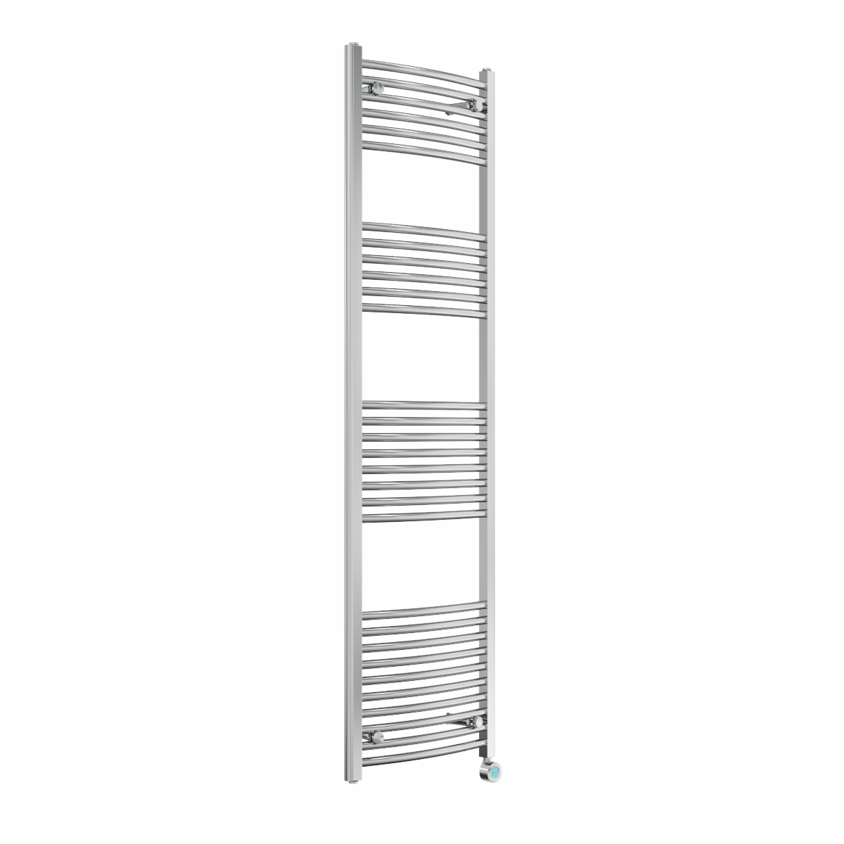 Fjord 1800 x 500mm Curved Chrome Thermostatic Touch Control Wifi Electric Heated Towel Rail