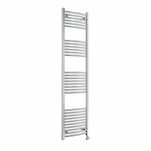 Fjord 1800 x 500mm Curved Chrome Thermostatic Touch Control Wifi Electric Heated Towel Rail