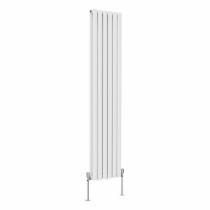 Norden 1600 x 355mm White Double Vertical Oval Tube Designer Radiator