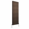 Norden 1800 x 591mm Black Copper Double Oval Column Vertical Designer Radiator
