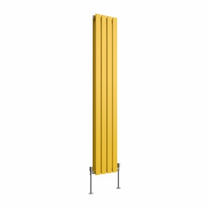 Karlstad 1600 x 274mm Zinc Yellow Double Vertical Flat Panel Designer Radiator