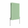 Karlstad 600 x 410mm Pastel Green Double Flat Panel Horizontal Designer Radiator