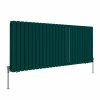 Norden 600 x 1594mm Blue Green Double Oval Column Horizontal Designer Radiator