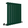 Lulea 600 x 550mm Moss Green Single Flat Panel Horizontal Designer Radiator