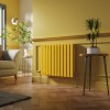 Lulea 600 x 760mm Zinc Yellow Double Horizontal Flat Panel Designer Radiator