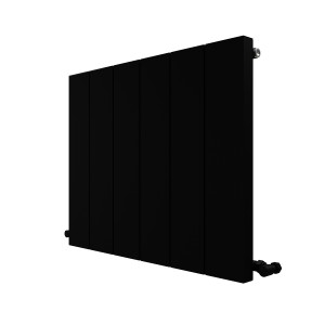 Carisa Elvino 600 x 745mm Black Designer Aluminium Radiator
