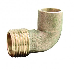 End Feed 15mm X 1/2" Elbow Male Iron