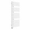 Kristiansund 1380 x 500mm Flat White Thermostatic Electric Designer Heated Towel Rail