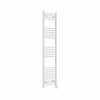 Fjord 1600 x 400mm Curved White Thermostatic Touch Control Wifi Electric Heated Towel Rail
