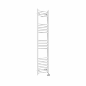 Bergen 1600 x 400mm Straight White Thermostatic Touch Control Electric Heated Towel Rail