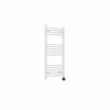 Fjord 1000 x 500mm Curved White Thermostatic Touch Control Electric Heated Towel Rail
