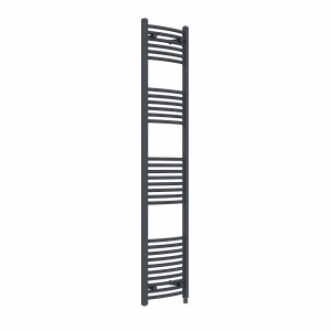 Fjord 1800 x 400mm Curved Anthracite Electric Heated Towel Rail
