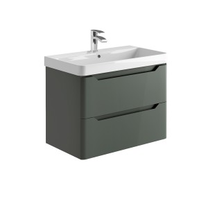 Imperio Pure - Bathroom Wall Hung Vanity Unit Basin and Cabinet 800mm - Anthracite