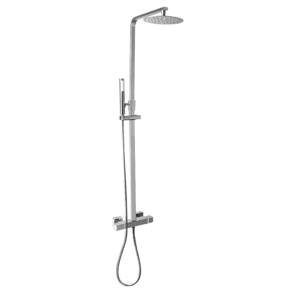 Modern Lofoi - Exposed Thermostatic Shower Set with Round Head - Chrome