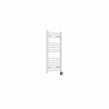Fjord 800 x 400mm Curved White Thermostatic Touch Control Electric Heated Towel Rail