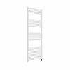 Fjord 1600 x 600mm Curved White Prefilled Electric Heated Towel Rail