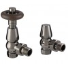 15mm Chelsea Black Nickel Thermostatic Angled Radiator Valves