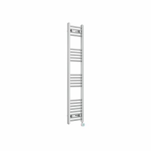 Bergen 1400 x 300mm Straight Chrome Thermostatic Touch Control Electric Heated Towel Rail
