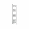 Fjord 1400 x 400mm Curved Chrome Thermostatic Wifi Control Electric Heated Towel Rail