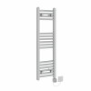 Fjord 1000 x 300mm Curved Chrome HEC Thermostatic Electric Heated Towel Rail