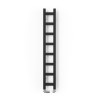 Terma Easy Heated Towel Rail 1280x200mm Matt Black