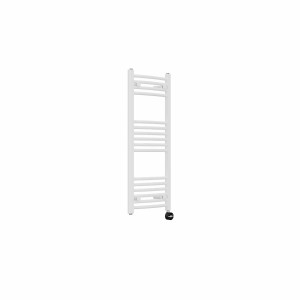 Fjord 1000 x 400mm Curved White Thermostatic Touch Control Electric Heated Towel Rail
