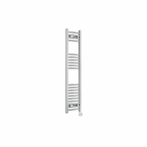 Fjord 1200 x 300mm Curved Chrome Thermostatic Touch Control Electric Heated Towel Rail