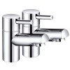 Dalaman Modern Bath Pillar Taps - Chrome