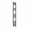 Fjord 1800 x 300mm Curved Anthracite Thermostatic Touch Control Electric Heated Towel Rail