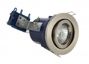 Forum Yate - Adjustable Fire Rated Downlight - Satin Chrome