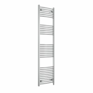 Fjord 1800 x 500mm Curved Chrome Prefilled Electric Heated Towel Rail