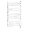 Juva 1000 x 600mm White Flat Panel Electric Thermostatic Heated Designer Towel Rail